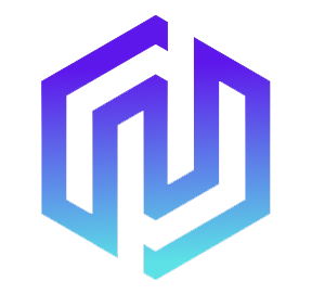 Cryptic Logo, a Hexagonal Shape with a gradient background going from purple at the top to blue at the bottom