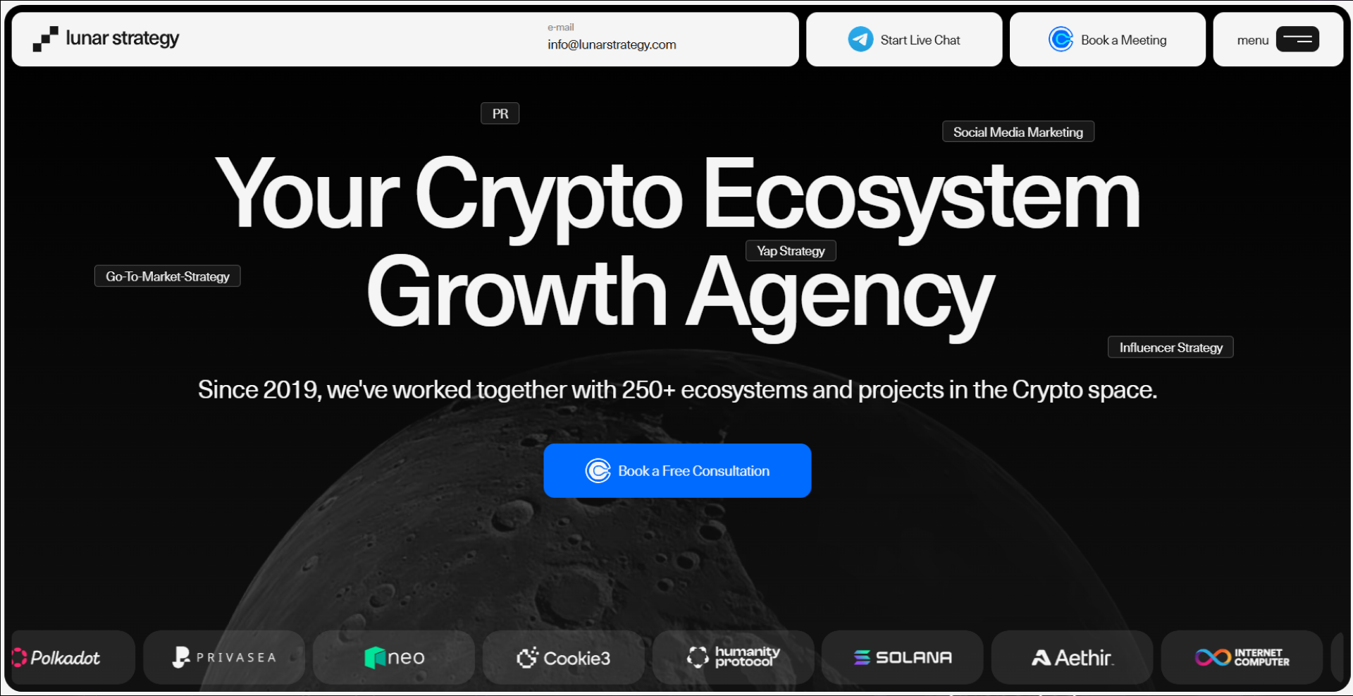 FINPR blockchain PR agency for NFT homepage