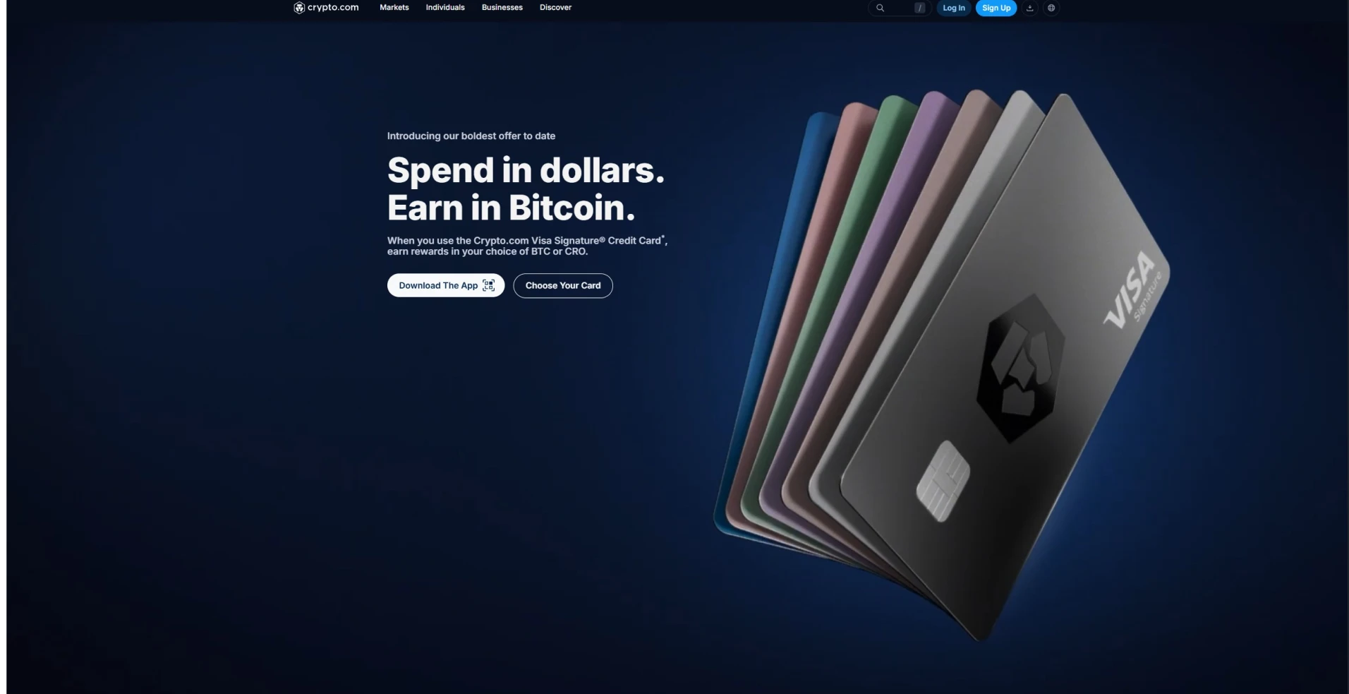 Crypto.com Card Website