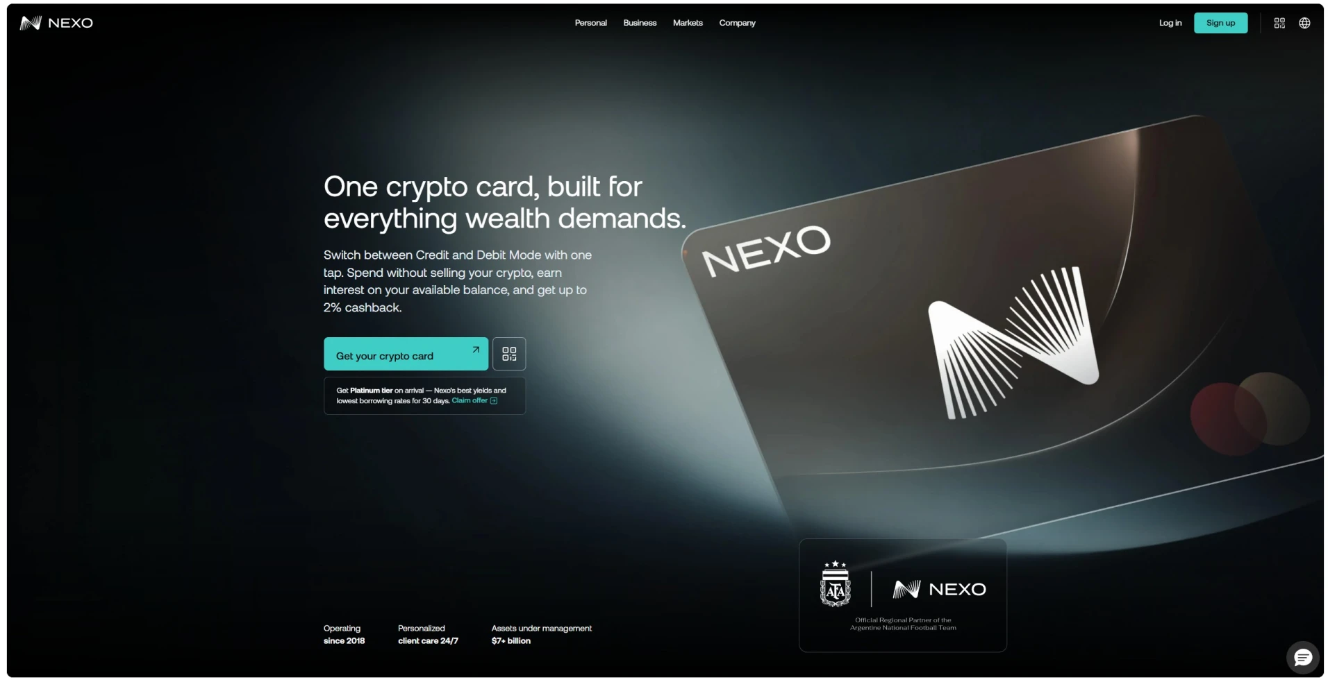 NEXO Card Website