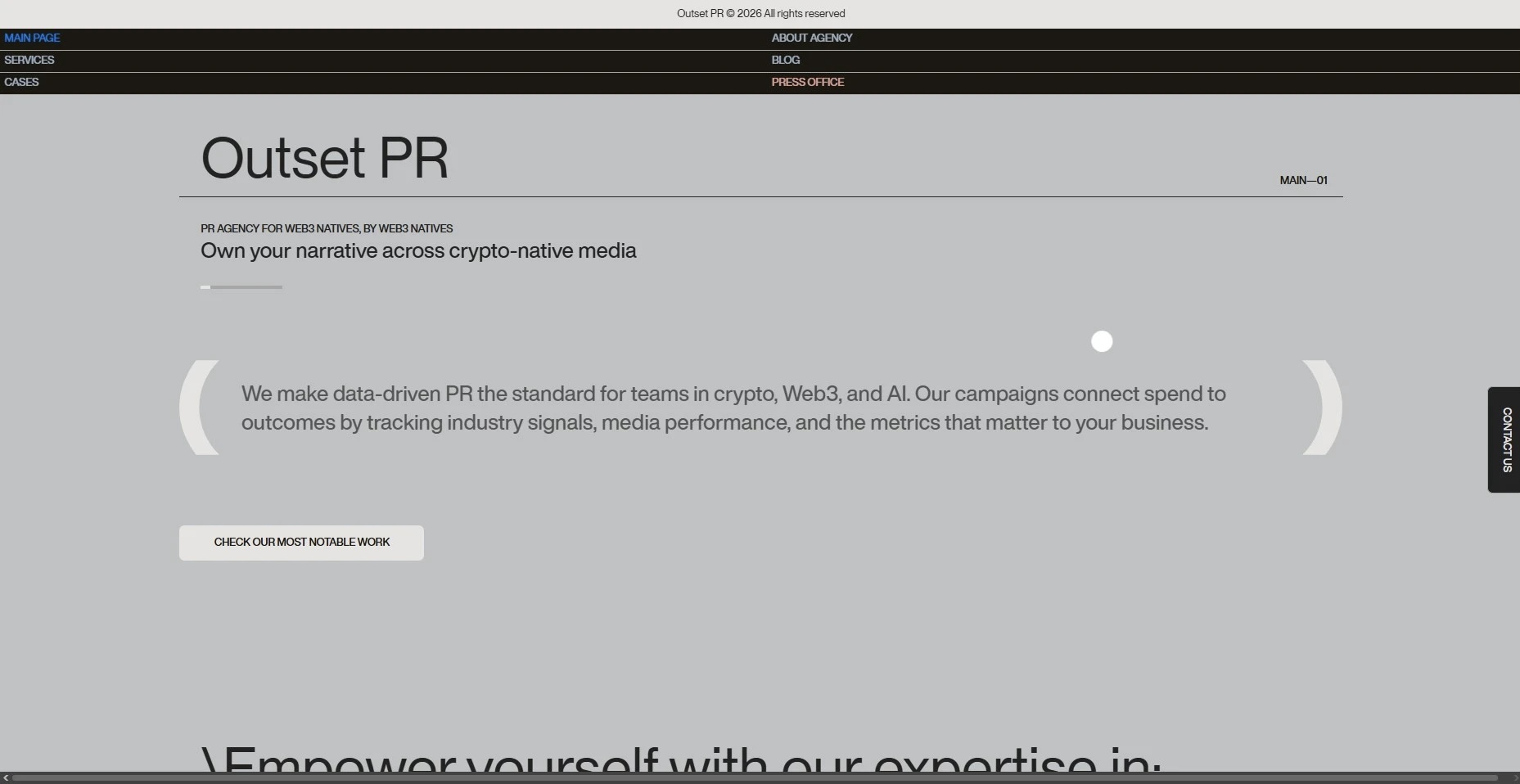 Outset PR