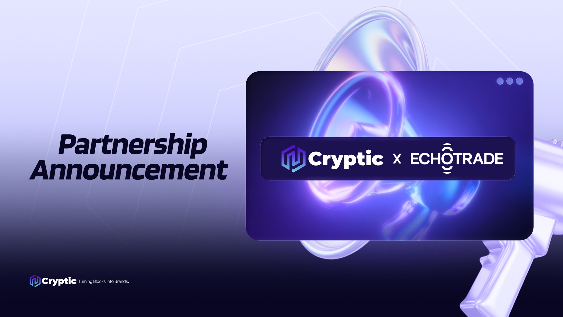 Cryptic & EchoTrade Partnership announcement