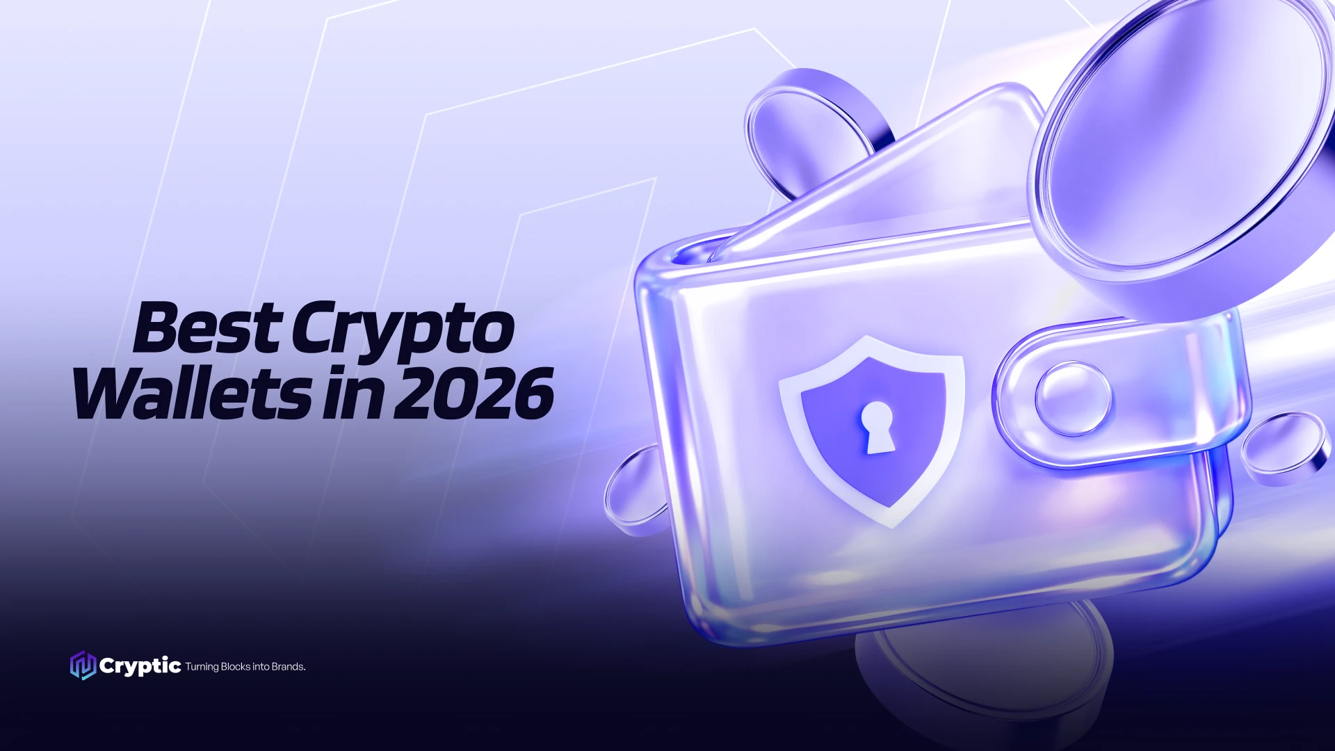 best crypto wallets in 2026, illustration of a crypto wallet with a security shield