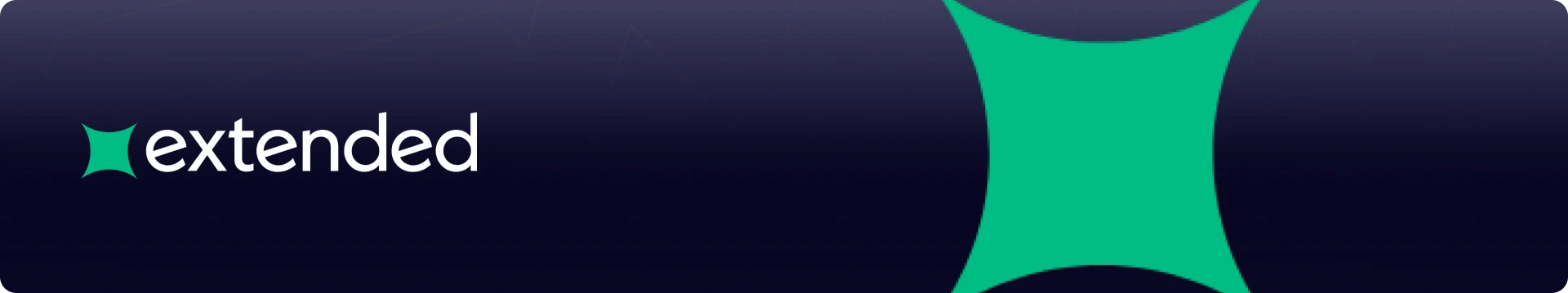 Extended perp DEX interface, the dominant perpetual futures venue on Starknet