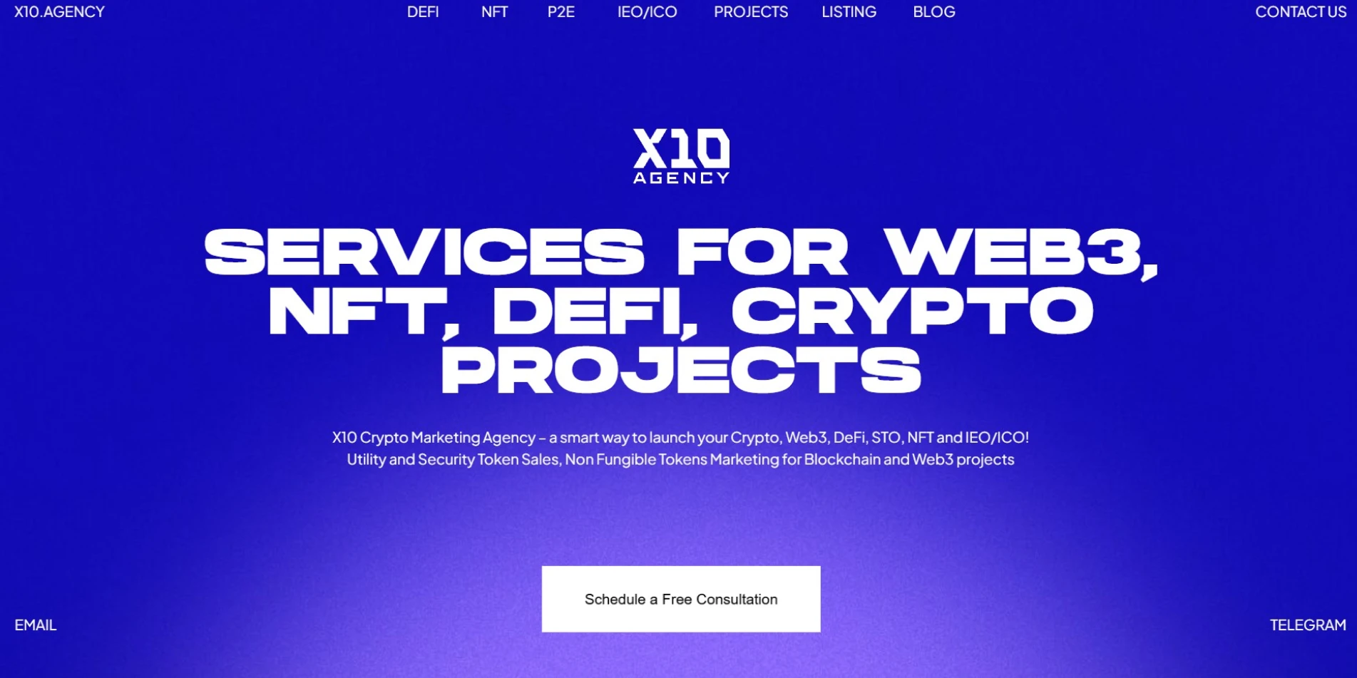 X10 Agency Asian crypto KOL marketing agency homepage